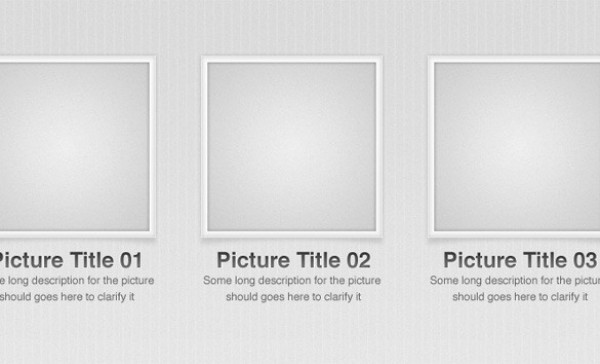 Light Picture Frame Display Set PSD web unique ui elements ui text stylish showcase quality psd pictures photos original new modern light interface images hi-res HD grey gallery fresh free download free frames elements download detailed design description creative clean   