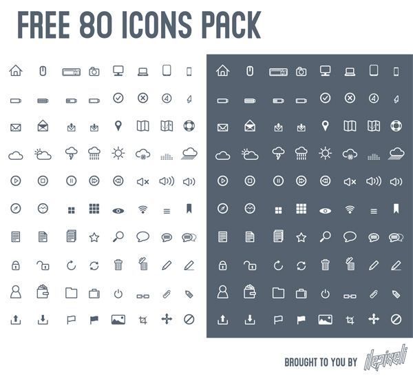80 ilepixeli Mixed Glyph Icons Pack ui elements ui set pixel pack mixed mini ilepixeli icons glyph icons glyph free download free   