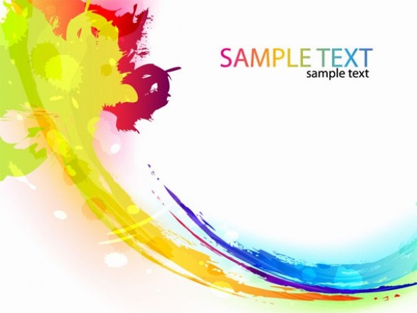 Paint Splatter & Wave Abstract Vector Background web wave vector unique stylish stroke splatter quality paint original ink illustrator high quality graphic fresh free download free eps download design creative colorful brush background abstract   