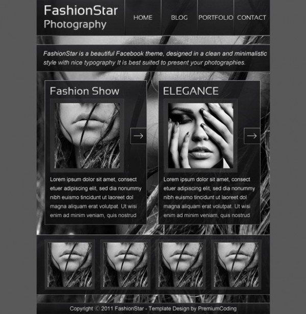 Fashion Star Facebook Page Template PSD webpage web unique ui elements ui stylish quality photos photography page original new modern interface hi-res HD fresh free download free fashionstar fashion template fashion agency facebook elements download detailed design dark creative content holders clean   