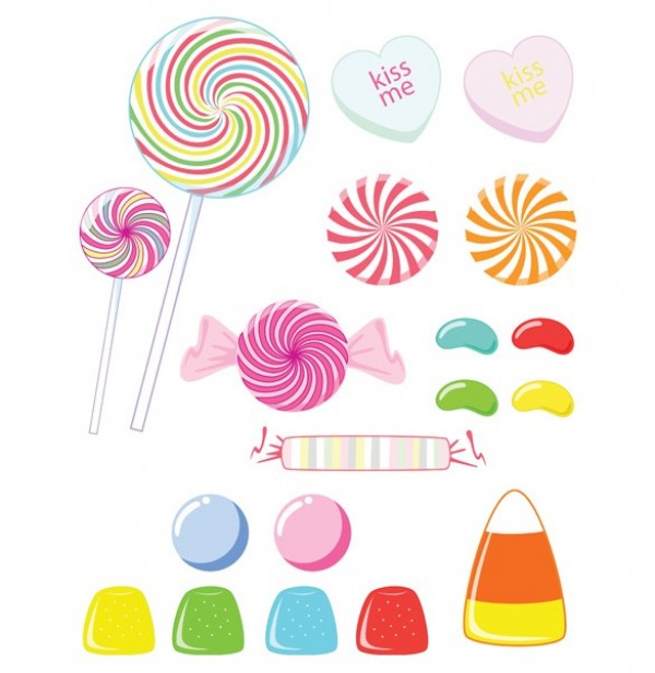 Lollipop Sweet Heart Candies Vector Set web vector unique ui elements sweet hearts stylish set quality original new lollipop jelly beans jellies interface illustrator high quality hi-res HD graphic fresh free download free elements download detailed design creative candy candies   