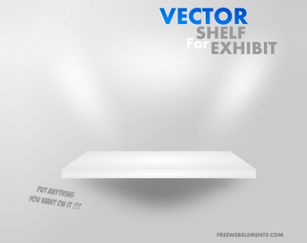 White Display Shelf Vector Graphic white web vector unique ui elements svg stylish shelf realistic quality original new interface illustrator high quality hi-res HD graphic fresh free download free exhibit elements download display detailed design creative   