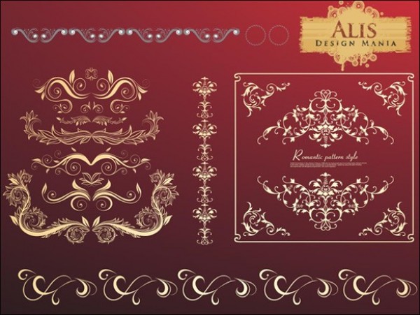 Decorative Web UI Ornamental Elements web vector unique ui elements swirls stylish romantic quality ornaments original new interface illustrator high quality hi-res HD graphic fresh free download free floral elements download detailed design decorations creative   