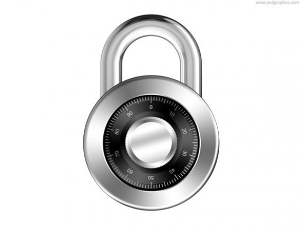 Silver Combination Padlock Security Icon PSD web unique ui elements ui stylish silver realistic quality psd padlock icon padlock original new modern metal lock icon lock interface icon hi-res HD grey fresh free download free elements download detailed design creative combination lock clean   