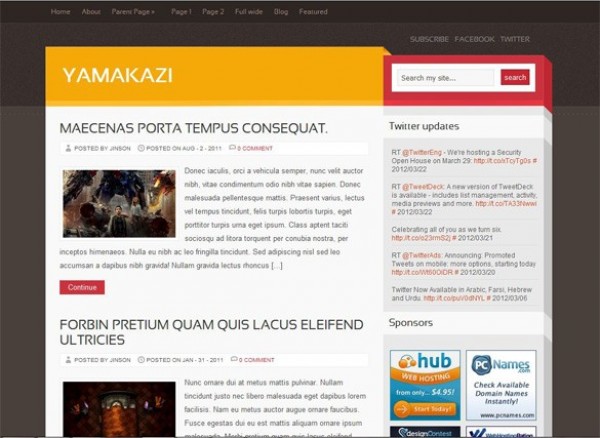 Yamakazi WP Wordpress Theme Website yamakazi wp wordpress website webpage web unique ui elements ui twitter theme stylish quality php original new modern interface hi-res HD fresh free download free featured images elements download detailed design creative colorful clean blog posts blog banners   