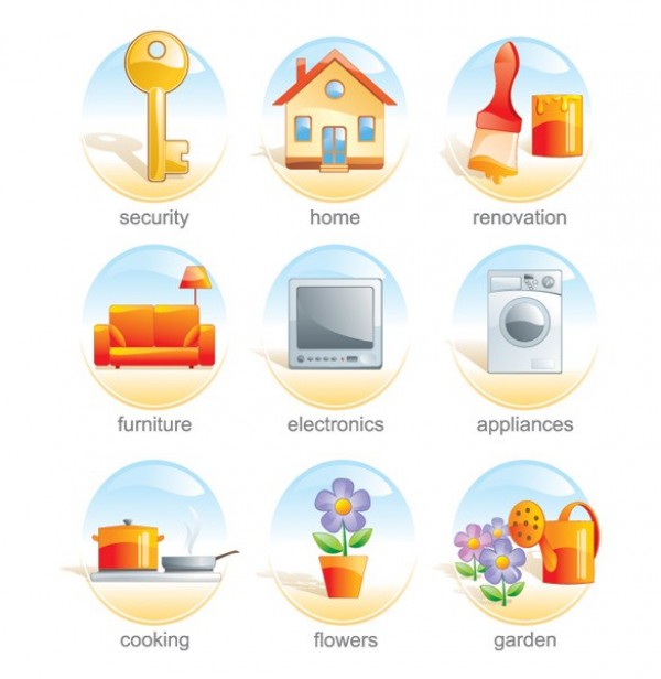 9 Aqua Style Home Related Vector Icons Set web vector unique ui elements stylish set security renovation quality original new interface illustrator icons house home high quality hi-res HD graphic garden furniture fresh free download free elements electronics download detailed design creative aqua appliances   