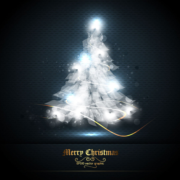 Glowing Fantasy Christmas Tree Background white vector gold free download free fantasy christmas card background abstract tree abstract   
