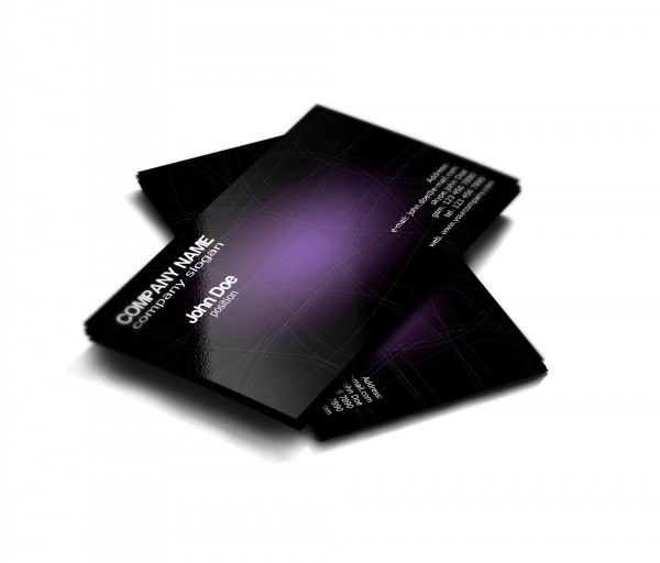 Stylish Dark Purple Free Business Card Template vector stylish purple free vector free dark business card   
