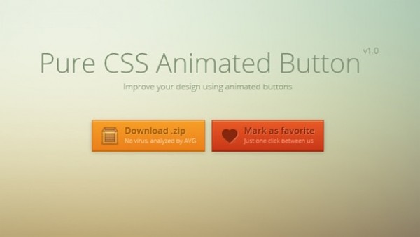 Pure CSS Animated Buttons Set web unique ui elements ui stylish set quality original new modern interface icon html hover hi-res heart HD fresh free download free favourite favorite button elements download button download detailed design css/html css creative clean button animated   