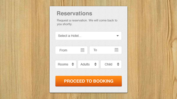 Flat UI Hotel Reservation Widget ui elements psd interface hotel reservation widget hotel reservation free download free flat events download booking   