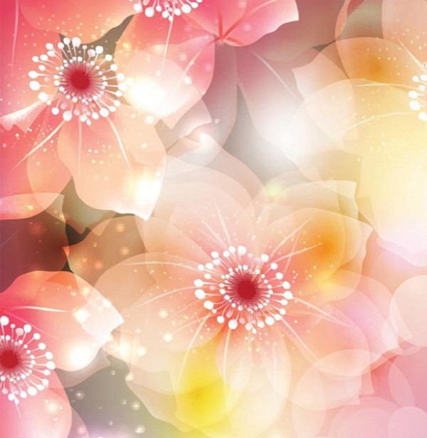 Floral Fantasy Abstract Vector Background web vector unique transparent stylish quality pink petals original new magical illustrator high quality graphic fresh free download free flowers floral fantasy eps download design creative background abstract   