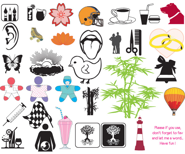 Various Vector Icon Elements Set web vector unique ui elements trees stylish scissors ring quality pencil pen original new interface injection illustrator icons high quality hi-res heart HD graphic glider fun fresh free download free flower flag elements drinks glasses dress download dog detailed design creative couple of people cloud with sunlight butterfly   