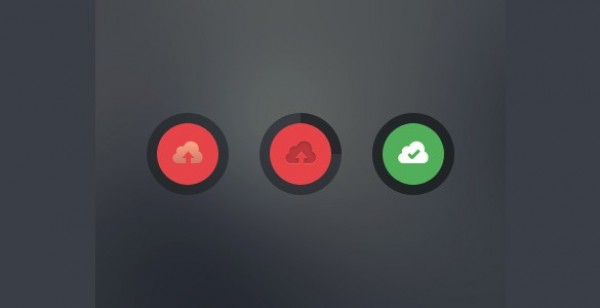 Round Flat Cloud Upload Button Set PSD web upload button upload unique ui elements ui stylish set red quality psd pressed original new modern interface hi-res HD fresh free download free flat elements download detailed design creative cloud clean circular buttons button active   