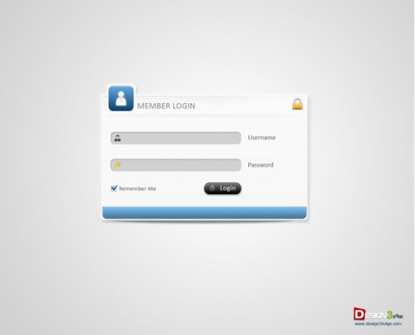 Clean Attractive Login Form UI Element PSD web unique ui elements ui stylish simple sign-in quality original new modern login form log in form log in interface hi-res HD grey gray fresh free download free form elements download detailed design creative clean blue   