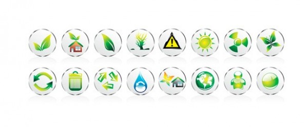 16 Eco Nature Environmental Vector Icons Set web water vector unique ui elements stylish recycle quality pdf original new nature leaf interface illustrator icons icon home high quality hi-res HD green graphic fresh free download free environmental environment elements eco friendly download detailed design creative   