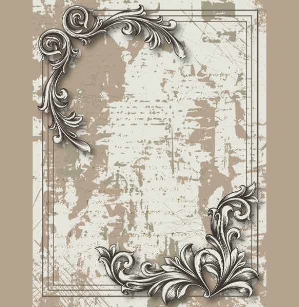 Vintage Grunge Ornamental Background web vintage vector unique stylish quality paper ornate original new illustrator high quality grungy graphic fresh free download free frame download design decoration creative background   