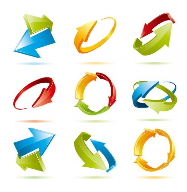 9 Modern Dynamic Arrows Vector Elements Set web vector unique ui elements stylish set quality original new interface illustrator high quality hi-res HD graphic fresh free download free elements download directional arrows detailed design creative colorful arrows action   