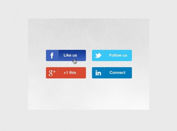 4 Crisp Flat Social Media Buttons Set PSD web unique ui elements ui stylish social media social icons set social set quality psd original new networking modern interface icons hi-res HD fresh free download free flat elements download detailed design creative clean   