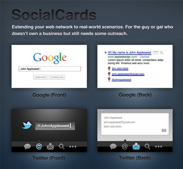 Google/Twitter Social Cards Set PSD web unique ui elements ui twitter template stylish social card quality psd original new modern interface hi-res HD google fresh free download free elements download detailed design creative clean business card   