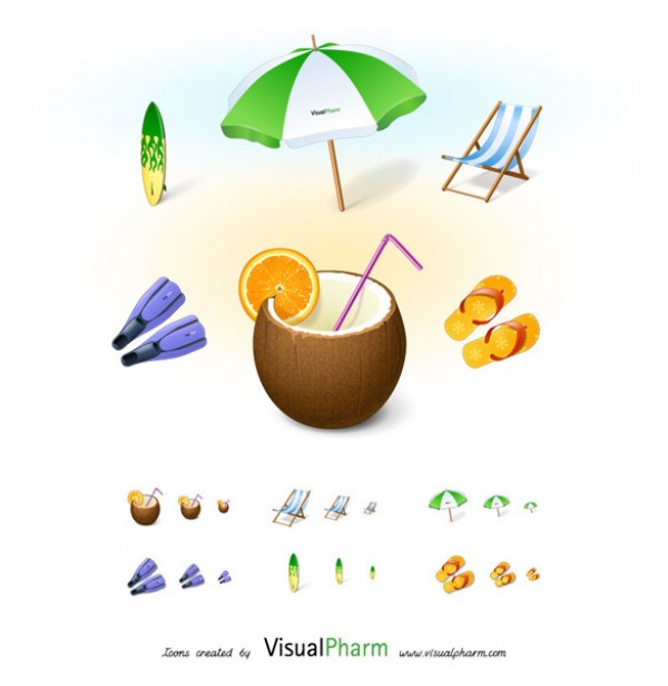 6 Summer Fun Vacation Icons Set web vectors vector graphic vector vacation icons vacation unique ultimate summer icons summer quality photoshop pack original new modern illustrator illustration icons high quality fresh free vectors free download free download design creative beach icons beach ai   