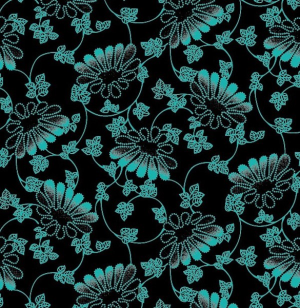 Blue Lace Style Floral Pattern Vector Background web vector unique stylish quality pattern original lacy illustrator high quality graphic fresh free download free flowers floral download design creative blue black background aqua abstract   