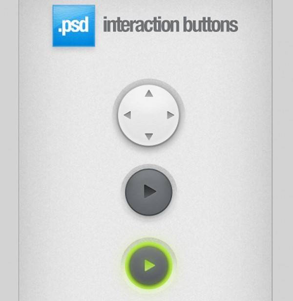 3 Round Inset Interaction Player Buttons Set PSD web unique ui elements ui stylish shuffle set round buttons round quality psd player buttons original new modern interface interaction buttons inset hi-res HD grey fresh free download free elements download detailed design creative clean buttons   