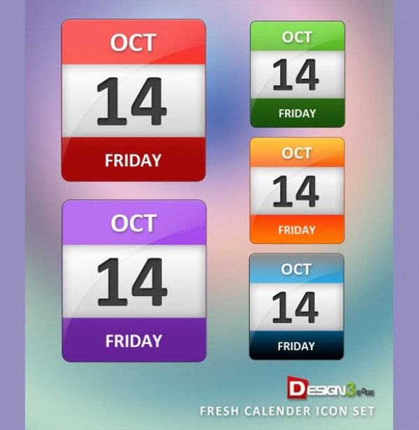 Fresh Glossy Calendar Icon Set PSD web unique ui elements ui stylish simple red quality purple psd original orange new month modern interface icon hi-res HD green fresh free download free elements download detailed design day date icons date creative clean calendar blue   