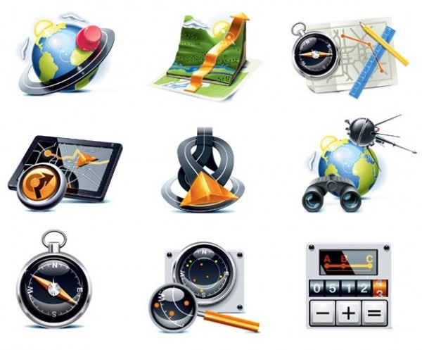 9 Amazing Direction Instrument Vector Icons web vector unique ui elements travel icons travel stylish satellite quality original new maps interface illustrator icons high quality hi-res HD graphic GPS globe fresh free download free elements download directional direction detailed design creative compass   