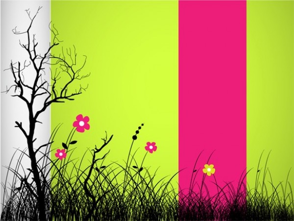 Floral Silhouette Pink Green Striped Background web vector unique stylish quality original illustrator high quality graphic fresh free download free floral silhouette download design creative background   