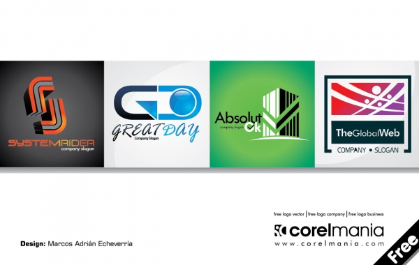 4 Company Business Logotypes set logotypes logos financial company business   