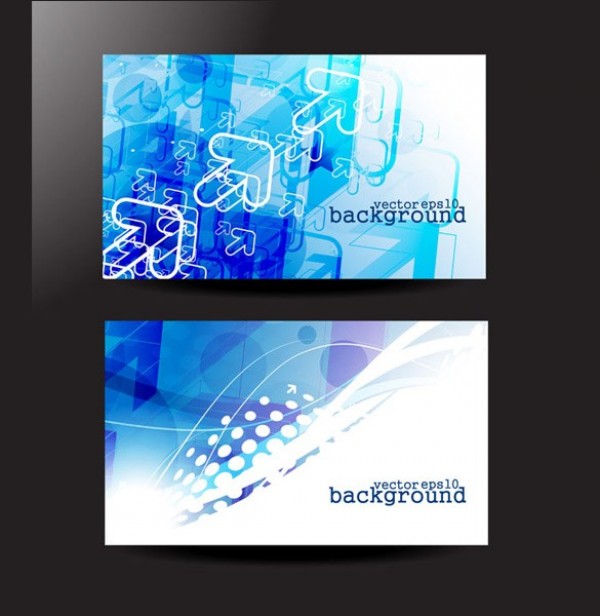 Modern Blue Business Card Vector Templates web vector unique ui elements template stylish quality original new modern interface illustrator high quality hi-res HD graphic front fresh free download free eps elements download detailed design creative business card blue back arrows abstract   