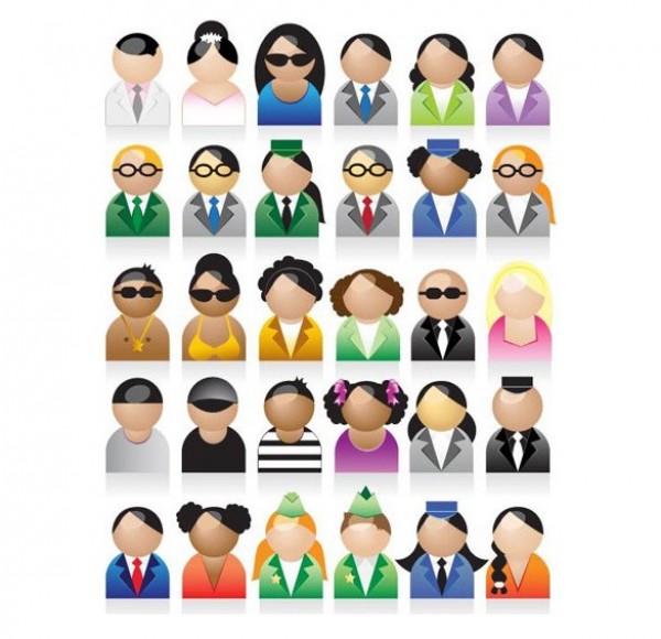 30 Individual Avatar People Vector Icon Set woman web vector unique ui elements stylish set quality people original new man interface illustrator icons high quality hi-res HD graphic fresh free download free elements download detailed design creative avatars   
