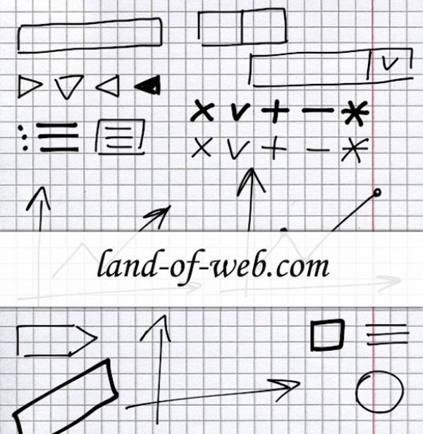 Hand Drawn Web UI Elements Kit PSD web unique ui set ui kit ui elements ui stylish rectangulars quality psd original new modern interface hi-res HD hand drawn ui kit hand drawn fresh free download free fields elements drawing draw download dividers detailed design creative coordinate planes clean circles boxes   