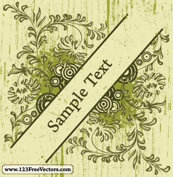 Green Vintage Floral Frame Abstract web vectors vector graphic vector unique ultimate quality photoshop pattern pack original new modern illustrator illustration high quality green fresh free vectors free download free frame flowers floral download design creative card background ai abstract   