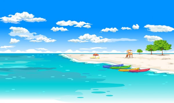Perfect Tropical Beach Vector Scene web water vectors vector graphic vector vacation unique ultimate ui elements tropics tropical stylish simple seashore sea sandy sand quality psd png photoshop pack original ocean new modern jpg interface illustrator illustration ico icns high quality high detail hi-res HD GIF fresh free vectors free download free elements download detailed design creative clean Caribbean beach ai   