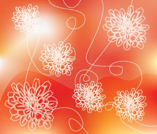 Floral Lace Orange Abstract Vector Background web wavy waves vector unique stylish quality original orange lines lacy illustrator high quality graphic fresh free download free floral download design creative background ai   