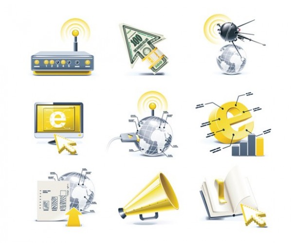 9 Communication Business Vector Icons Set wireless web vector unique ui elements stylish set satellite quality original new money internet interface illustrator icons high quality hi-res HD growth graphic global fresh free download free elements download detailed design creative charts   