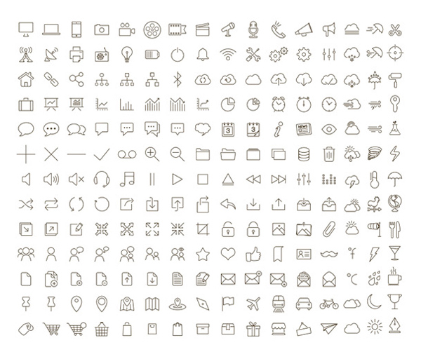 200 Tonicons Sketch Font Outline Icons 348 vector tonicons sketch line icons font icons font css   