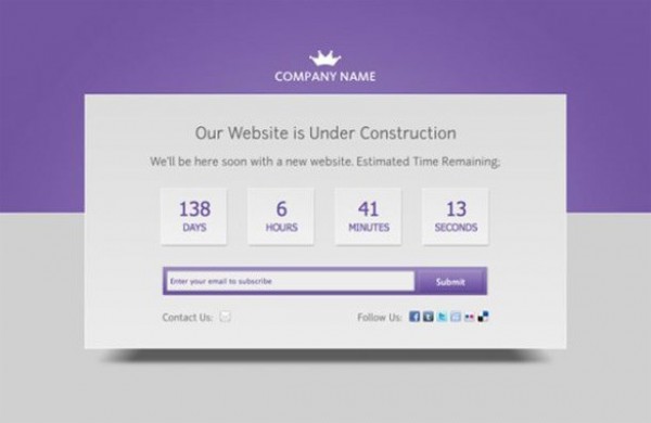 Website Under Construction Template PSD web unique under construction page under construction ui elements ui template stylish quality page original new modern interface hi-res HD fresh free download free elements download detailed design creative counter countdown clean   