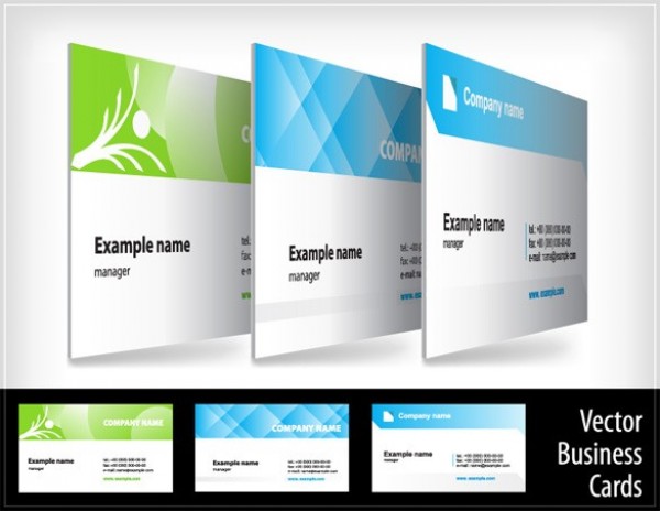 3 Attractive Business Cards Vector Templates web vector unique ui elements template stylish quality original new interface illustrator high quality hi-res HD green graphic geometric fresh free download free elements editable download detailed design creative company clean card business cards blue   