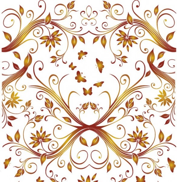 Gorgeous Butterfly Floral Vector Background web vector unique stylish quality original new illustrator high quality graphic fresh free download free flower floral download design creative butterfly butterflies background   