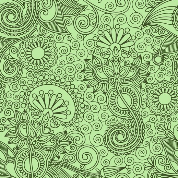 Intricate Floral Abstract Pattern Vector Background web vintage vector unique ui elements swirls stylish seamless quality pattern original new intricate interface illustrator high quality hi-res HD green graphic fresh free download free floral eps elements download detailed design deco creative background art abstract   