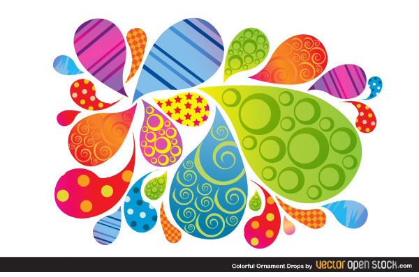 Colorful Patterned Bubble Shapes Vector vector shapes patterns free download free decorated colorful bubbles background   