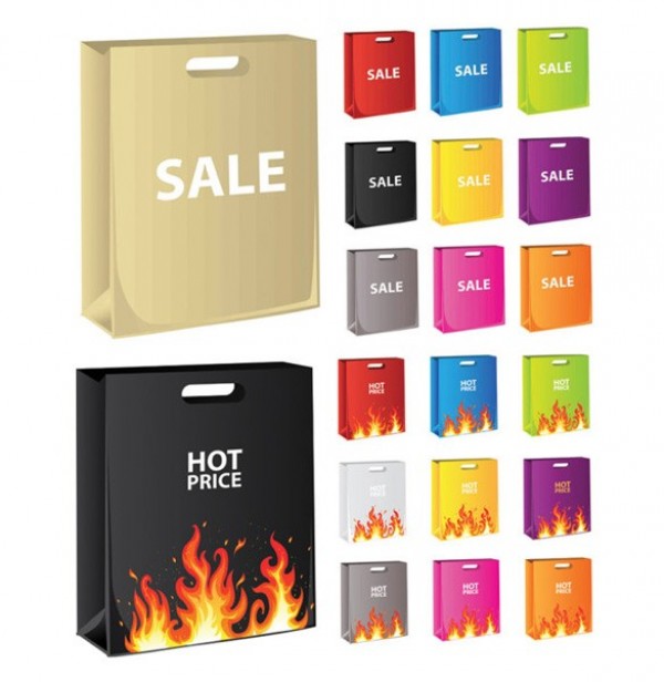 Hot Price Sale Shopping Bag Vector Icons Set web vector unique ui elements stylish shopping bag quality original new illustrator icon hot deal hot high quality hi-res HD graphic fresh free download free flame download design deal creative bag   