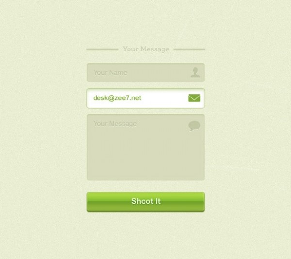 Green Subtle Web Contact Form Interface PSD web user icon unique ui elements ui subtle stylish shaded quality psd original new modern mail icon interface hi-res HD green fresh free download free elements download detailed design creative contact form contact clean chat icon button   