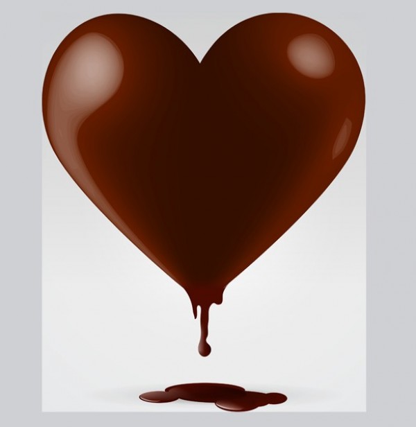 Dripping Chocolate Heart Vector Graphic web vector valentines heart valentines unique ui elements stylish quality original new melting interface illustrator high quality hi-res heart HD graphic fresh free download free elements dripping download detailed design Delicious creative chocolate heart brown   