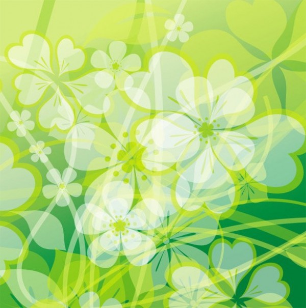 Green Transparent Floral Abstract Vector Background web vector unique transparent stylish quality original illustrator high quality green grassy grass graphic fresh free download free flowers floral eps download design creative background abstract   