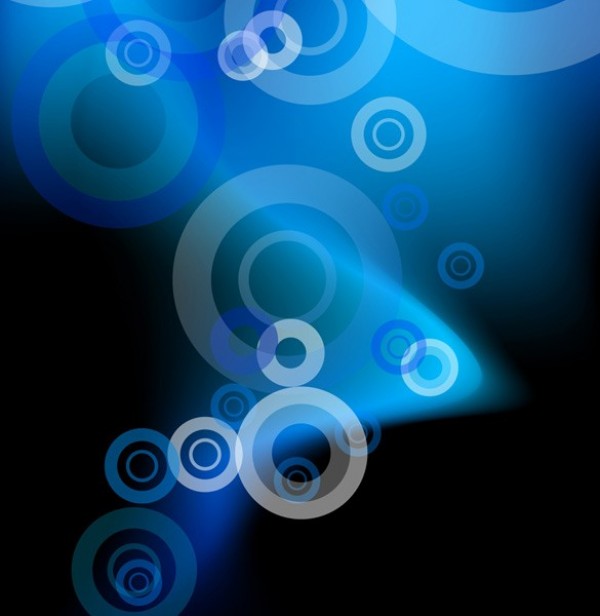 Glowing Blue Circles Abstract Vector Background web vector unique stylish quality original new light illustrator high quality graphic glow fresh free download free download design creative circles blue black background abstract   