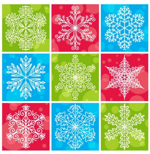 Colorful Snowflake Pattern Vector Background web vector unique stylish snowflake red quality pattern original illustrator high quality green graphic fresh free download free download design creative christmas blue background   