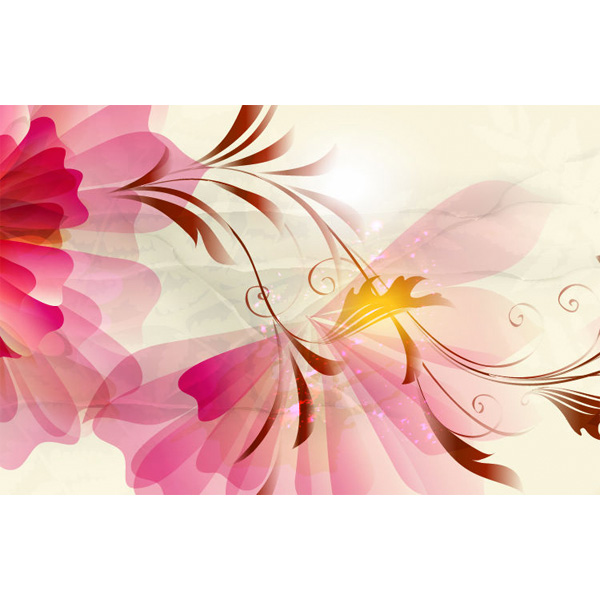 Exotic Pink Floral Abstract Vector Background web vector unique ui elements transparent swirls stylish soft quality pink original new interface illustrator high quality hi-res HD graphic fresh free download free flowers floral background floral eps elements download detailed design delicate creative background abstract   